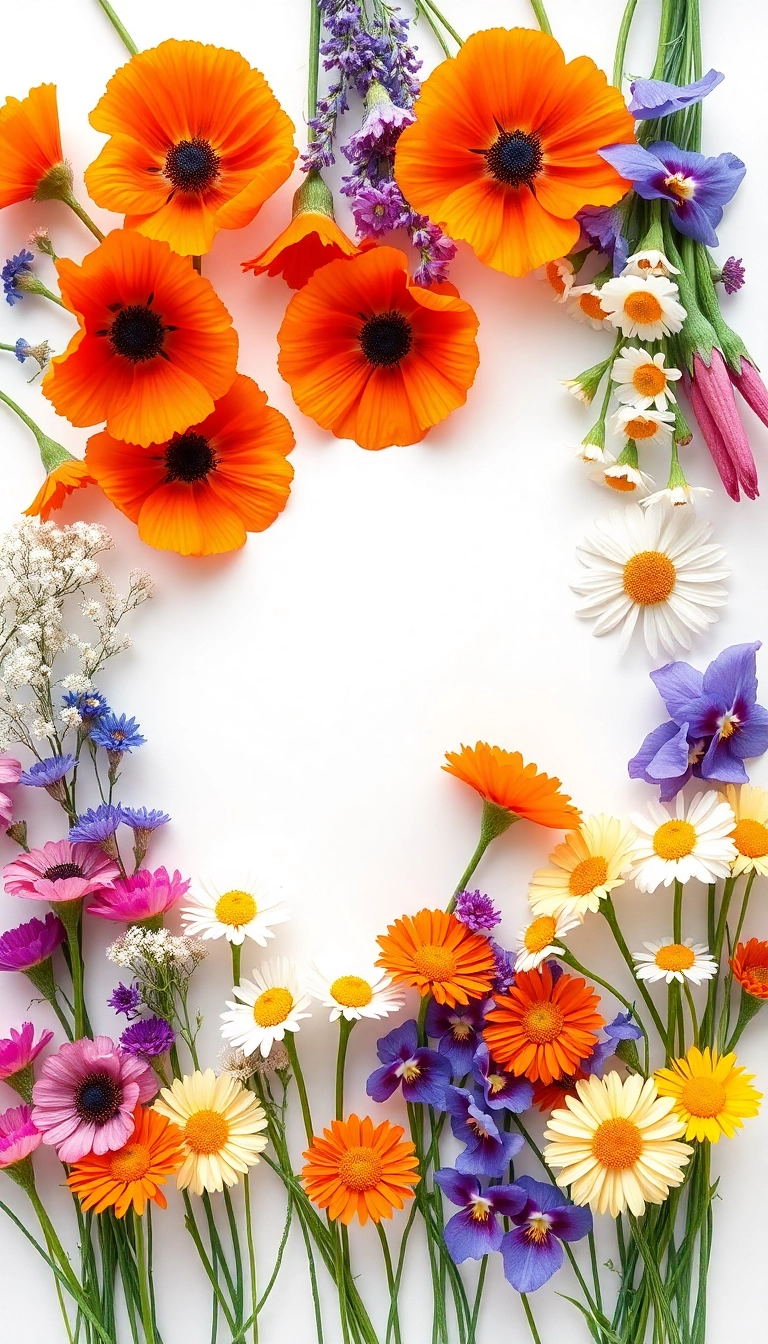 various flowers background